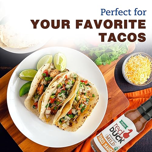 Miniatura 3 de Red Duck Paquete variado de condimentos orgánicos, salsa orgánica suave para tacos, salsa de tomate original orgánica y salsa barbacoa de madera de