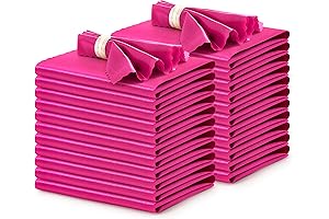 Vibrant Hot Pink Satin Napkins