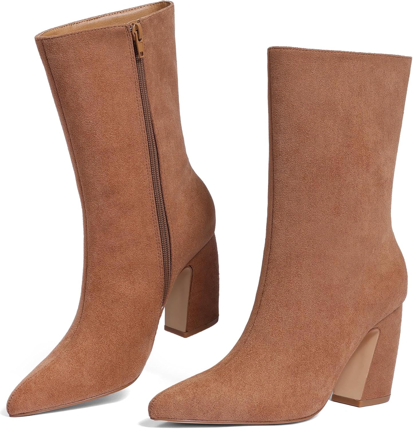 CYNLLIO Women Ankle Boots - Chunky Heeled Comfort