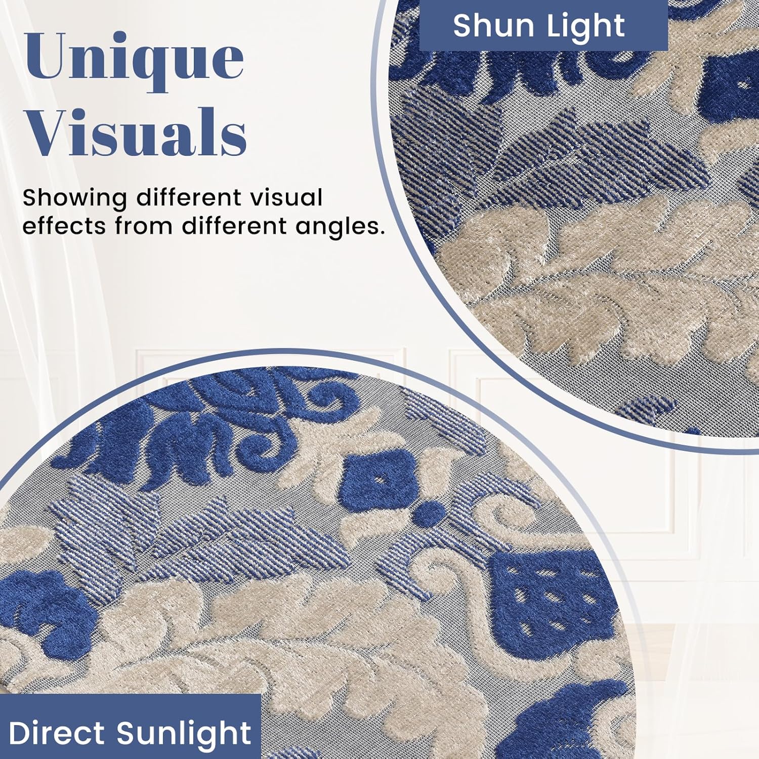 Embroider Table Runner, Luxury Jacquard Fabric Dining Table Runner with Tassels for Home Decoration Kitchen Party,11" x 70",Blue