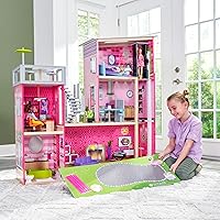 Vista 8 de KidKraft Casa de ciudad para muñecas con muebles para niñas