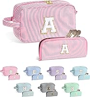 Vista 1 de YOOLIFE Regalos para niñas adolescentes – Bolsa de maquillaje con inicial personalizada, regalos de cumpleaños para mujeres, hermana, amiga, hija