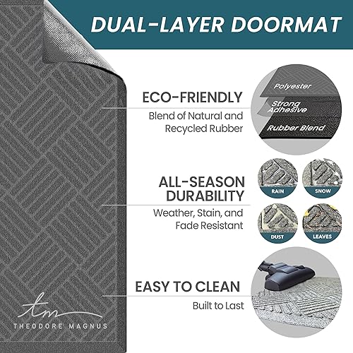 Miniatura 4 de Tapete prémium para todas las estaciones con parte trasera de goma antideslizante, resistente a la intemperie, a las manchas y a la decoloración,