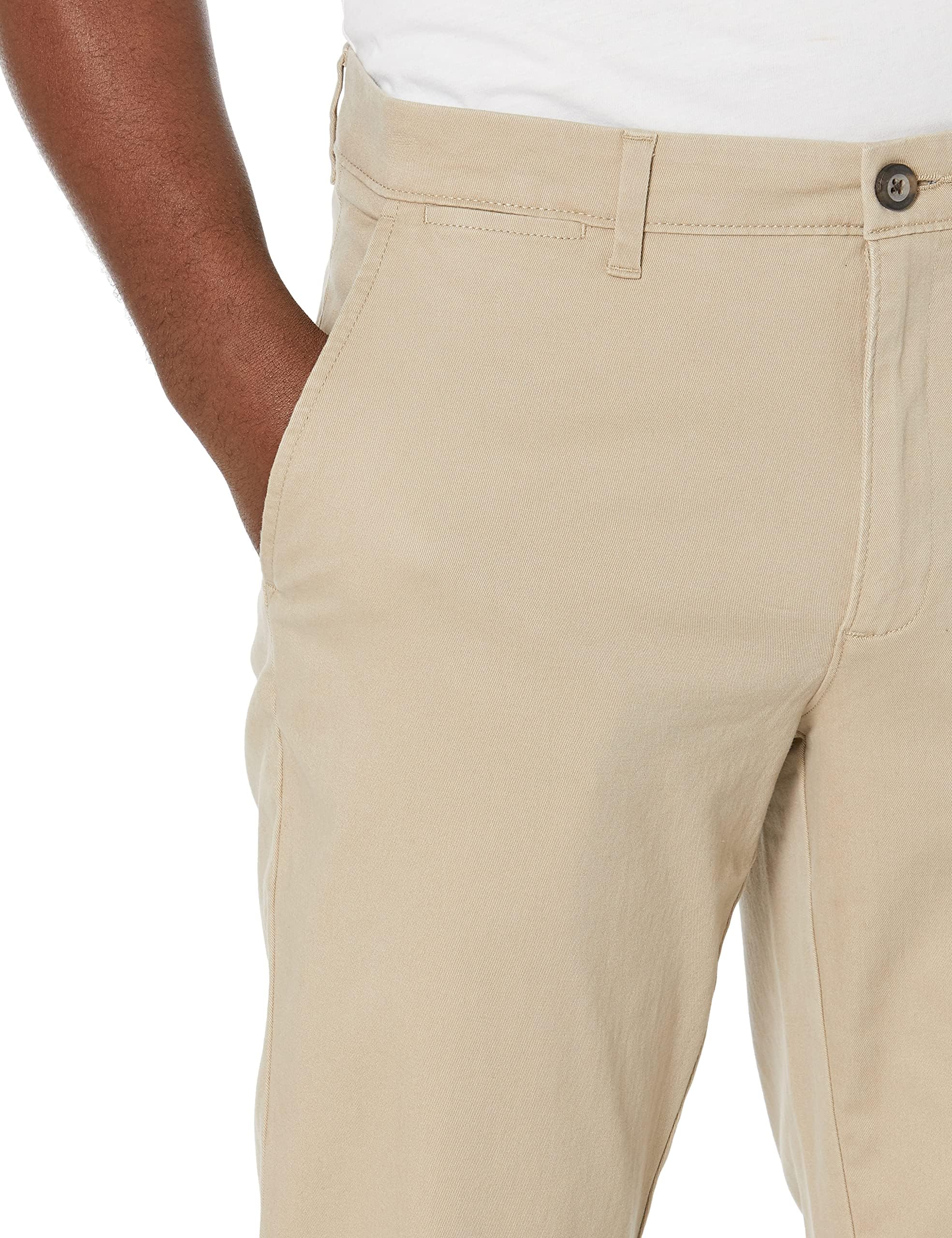 Amazon Essentials Uomo Pantaloni Chino Elasticizzati Casual Dritti