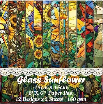 24 Sheets 6"x6" Scrapbook Paper Single-Sided Pattern Decorative Paper