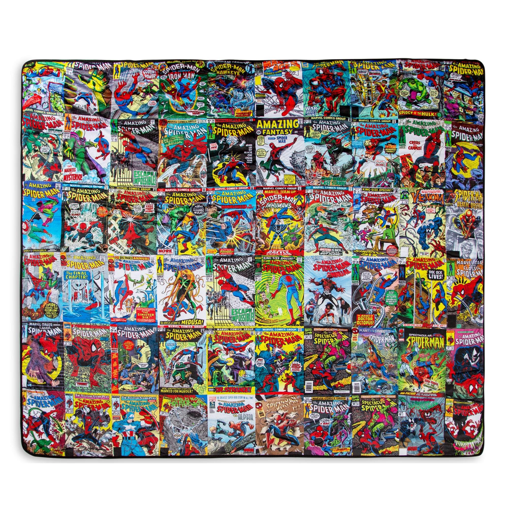 Spider-Man Marvel 60th Anniversary Special Edition Blue Sherpa Throw Blanket