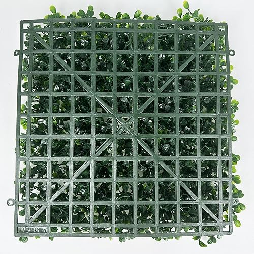 Miniatura 4 de Sunnyglade 12 paneles artificiales de boj de 10 x 10 pulgadas, para setos topiarios, pantalla de privacidad para setos protegidos contra el sol,