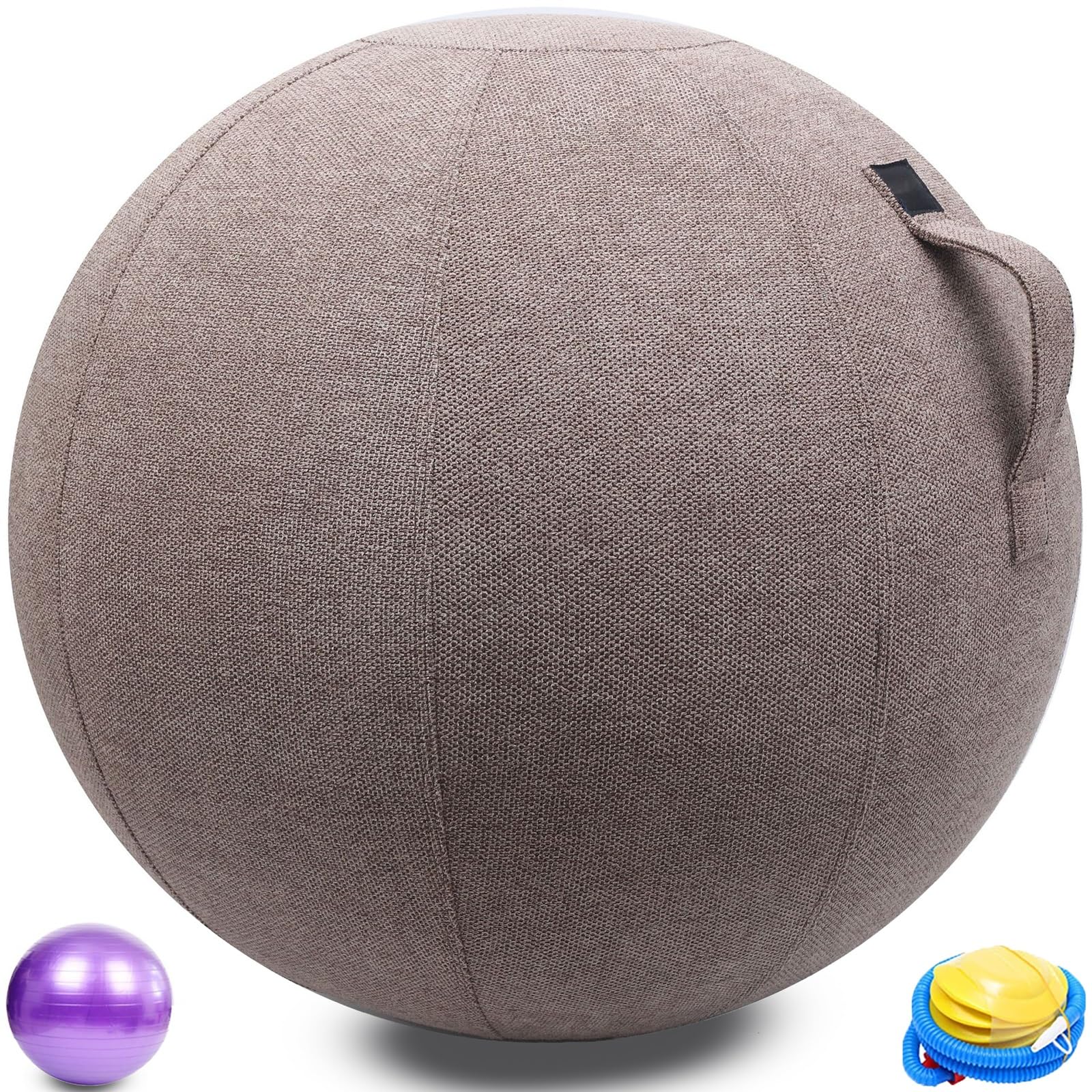 Silla de Pelota de Yoga 65 cm para Pilates - Silla de Oficina con Pelota de Ejercicio