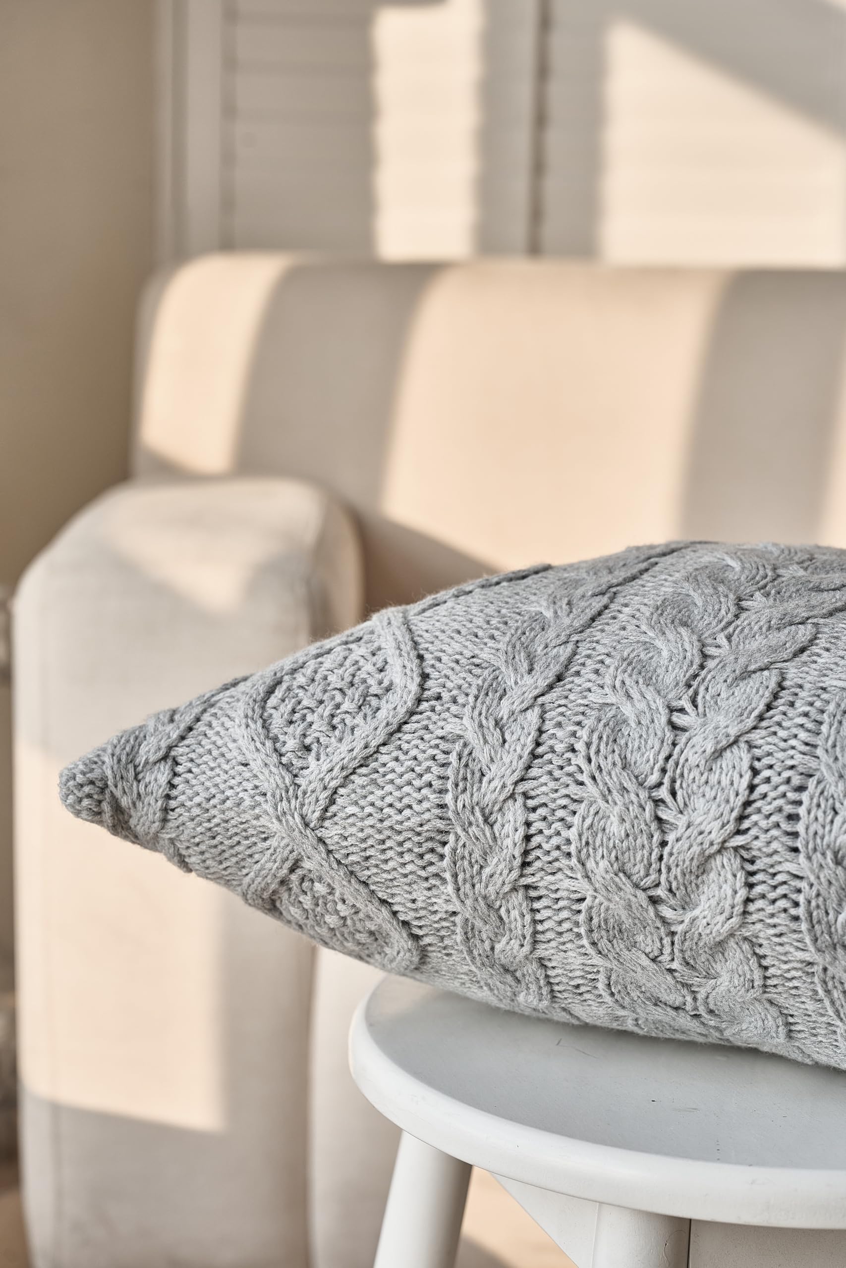 Amazon.co.jp: DOKOT コットン100% ニット装飾ケーブル編みと