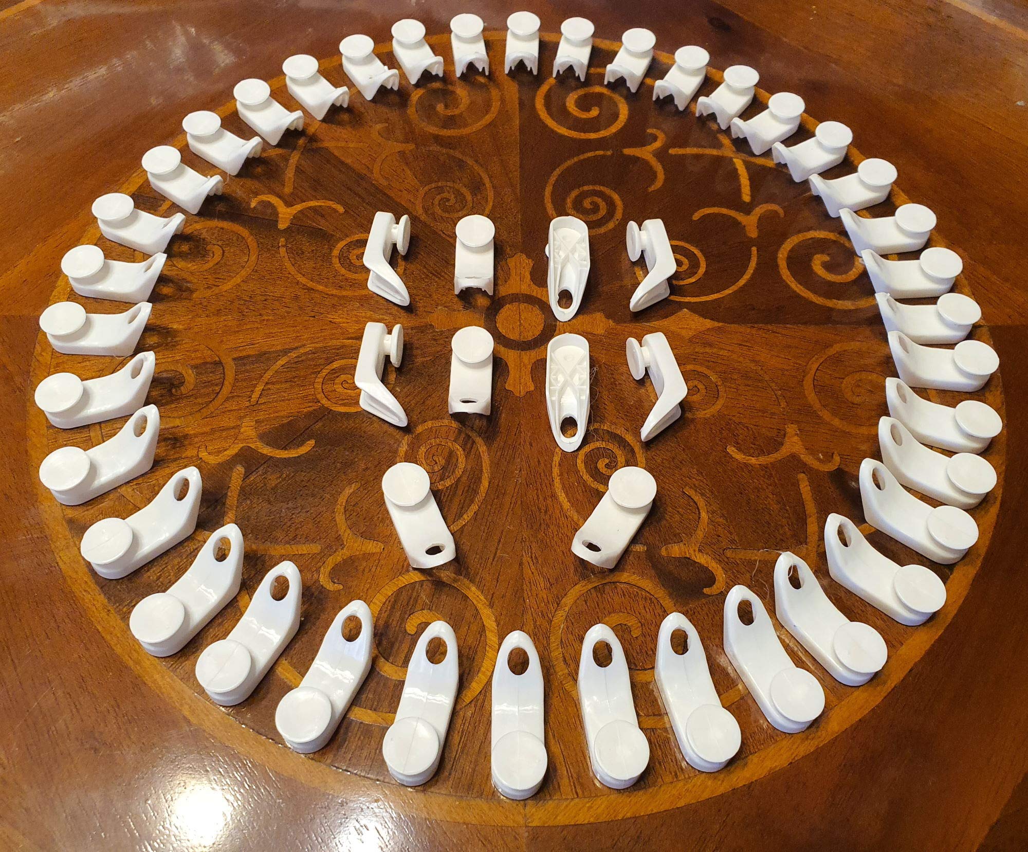 UNIVERSALI BricoShopping® Ganci Scorrevoli Rinforzati per Tende Binario estensibile a Ricambio in plastica Bianchi 50 Pezzi