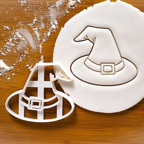 Miniatura 6 de Juego de 4 cortadores de galletas con temática de brujería (diseños: vela, caldero, sombrero de bruja y casa encantada), 4 piezas - Bakerlogy