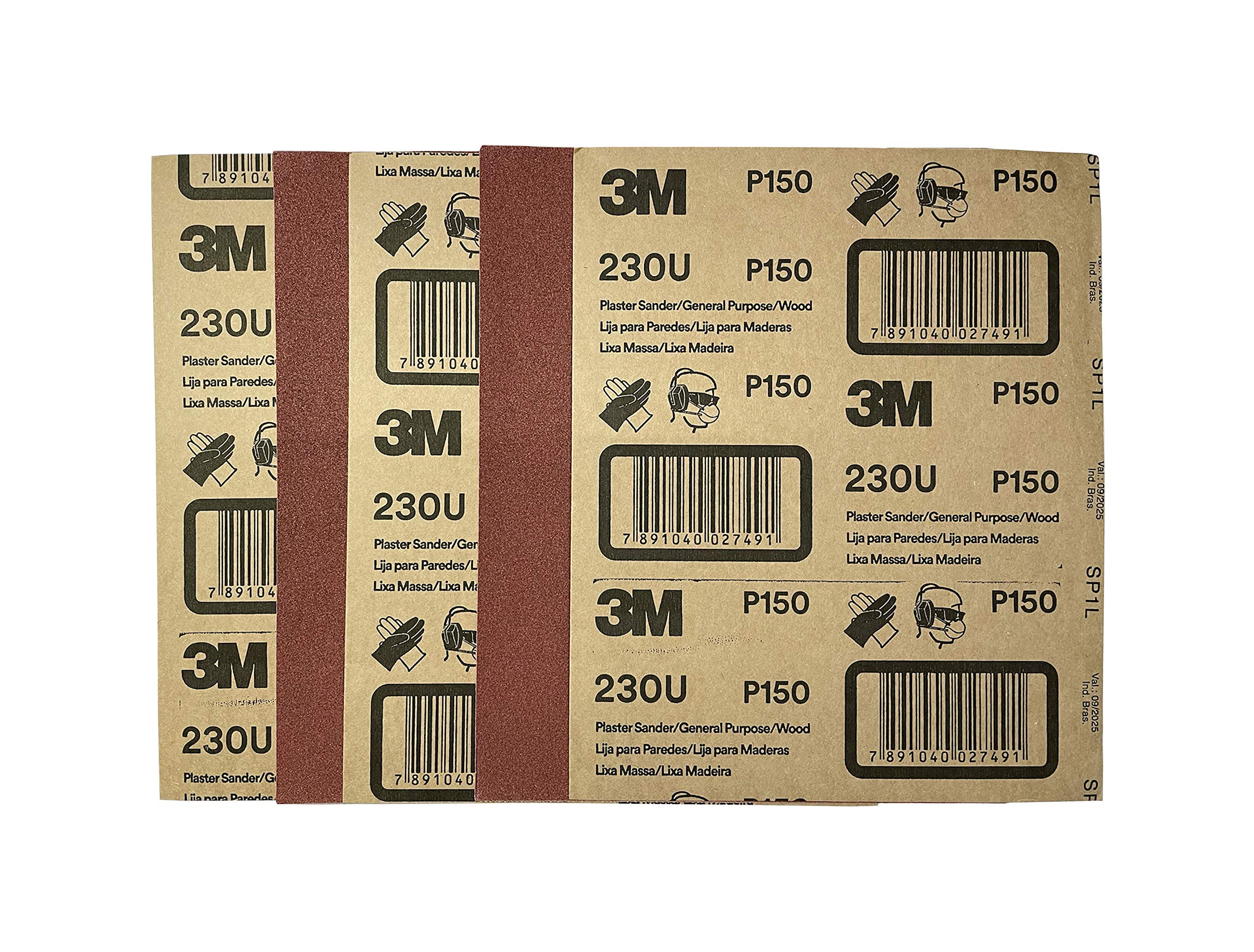3M Lixa Massa/Madeira Plaster Sandpaper 150 Grit Pack of 5 (225mm x 275mm) (B076VKPP2F) Amazon Price History, Amazon Price Tracker
