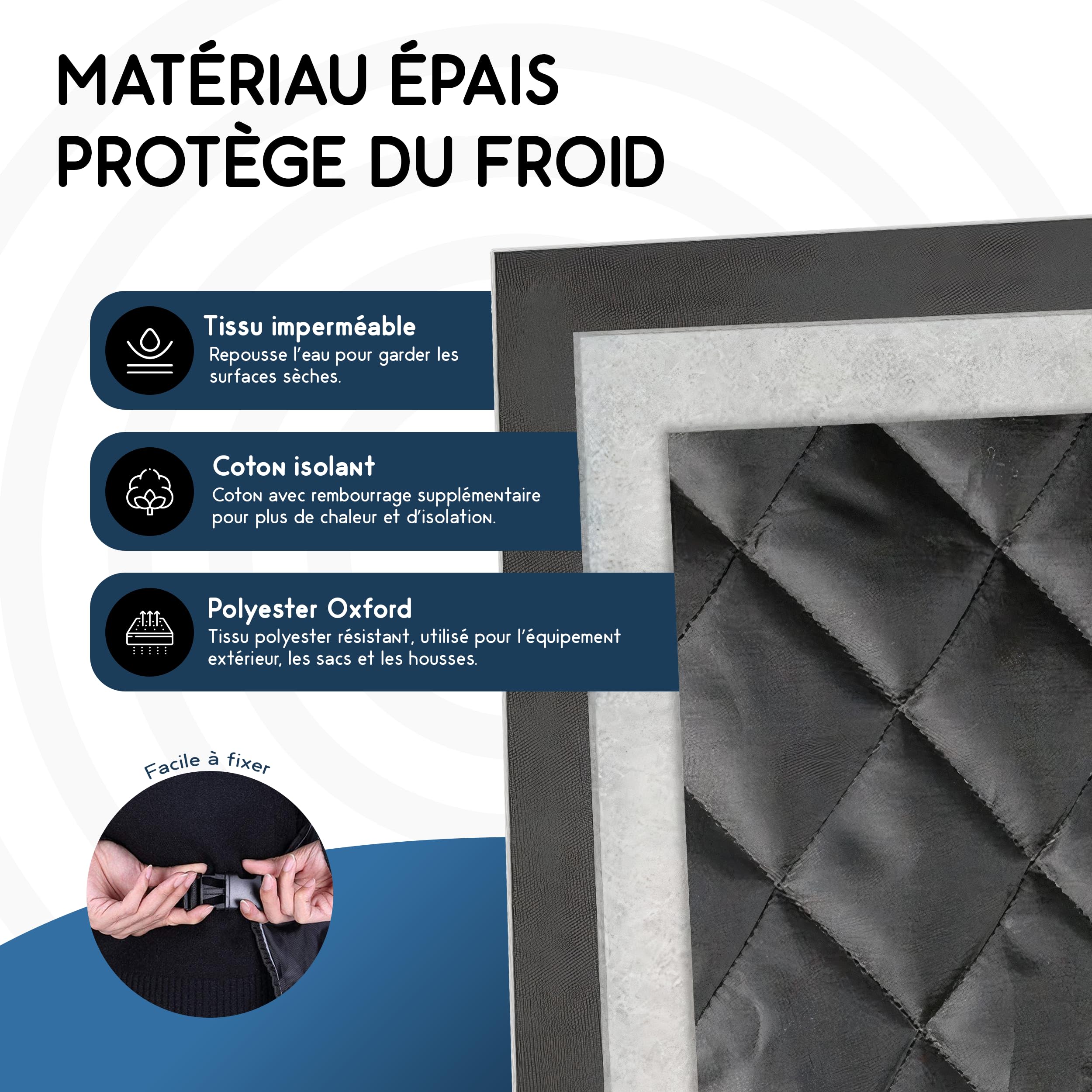 Tablier Scooter Universel, Jupe et Manchon Scooter Étanche, Protection Moto Homme Contre Pluie et Froid, Accessoires Coupe-Vent avec Bandes Réfléchissantes pour Scooter