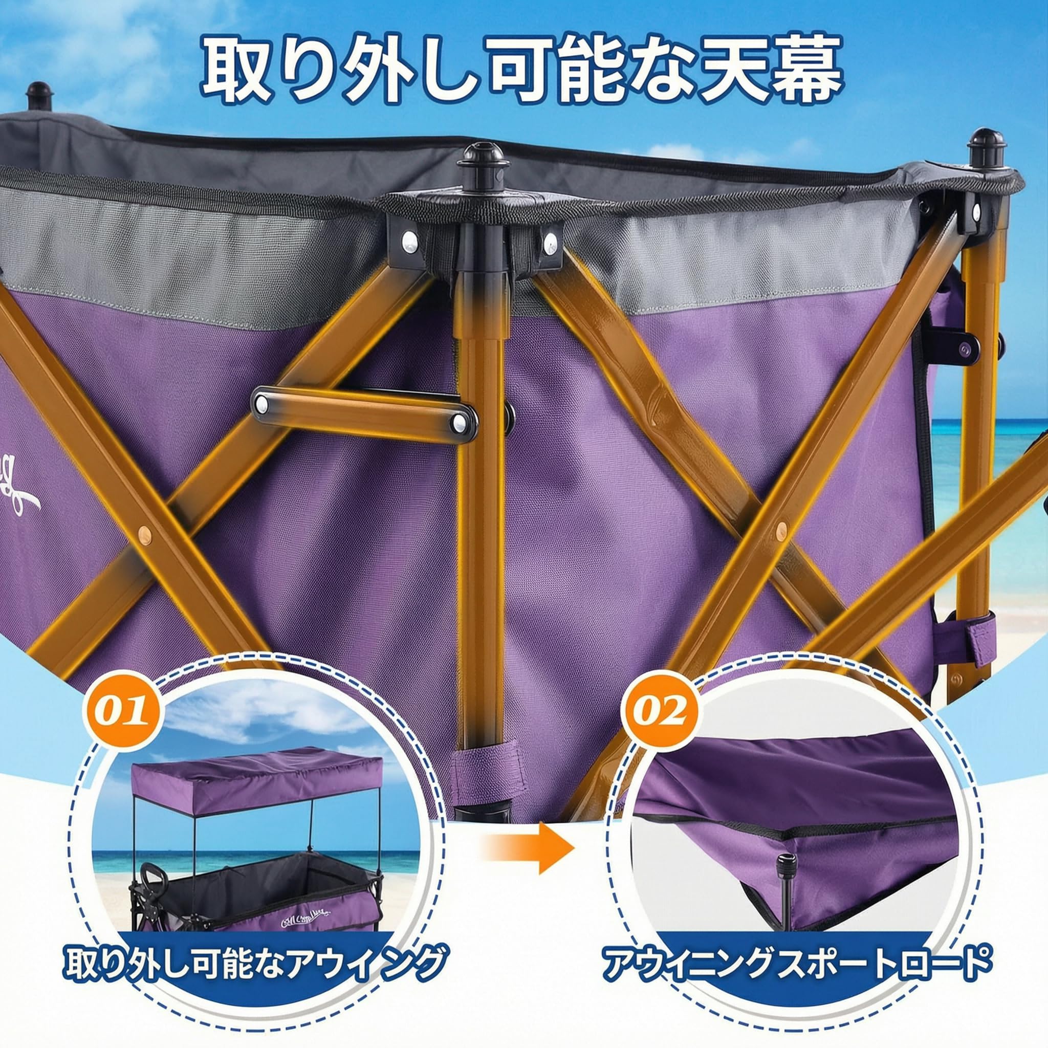 Amazon.co.jp: 折りたたみ式 大容量キャリーワゴン 自立収納 組立不要