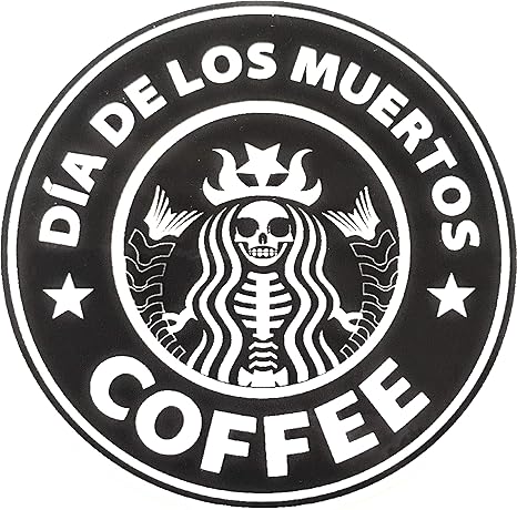 Amazon スターバックス パロディ ステッカー スカル メキシコ死者の日 ブラック シール ステッカー おもちゃ Amazon スターバックス パロディ ステッカー スカル メキシコ死者の日 ブラック シール ステッカー おもちゃ