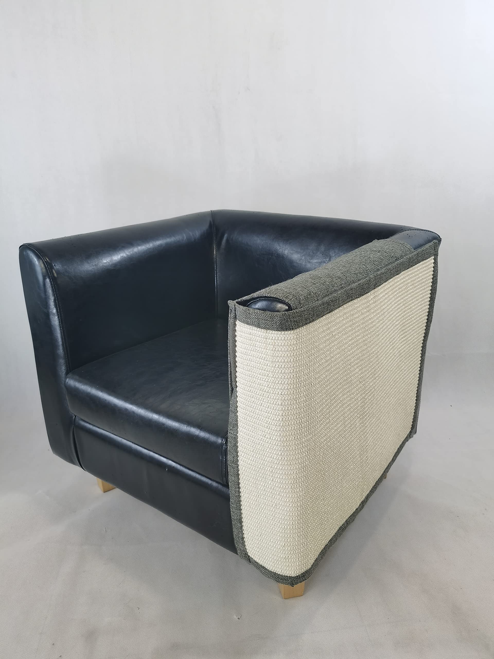 NATUYA Couch Cat Scratch Furniture Protectors from Cats-Sisal Cat Scratching Mat Furniture Guard for Sofa Cushion Chair Corner (Dark Gray, Left)