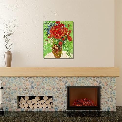 Miniatura 1326 de A&T ARTWORK The Starry Night de Vincent Van Gogh. Tamaño del marco: 36 x 30 pulgadas, tamaño de la imagen: 30 x 24 pulgadas, reproducciones clásicas