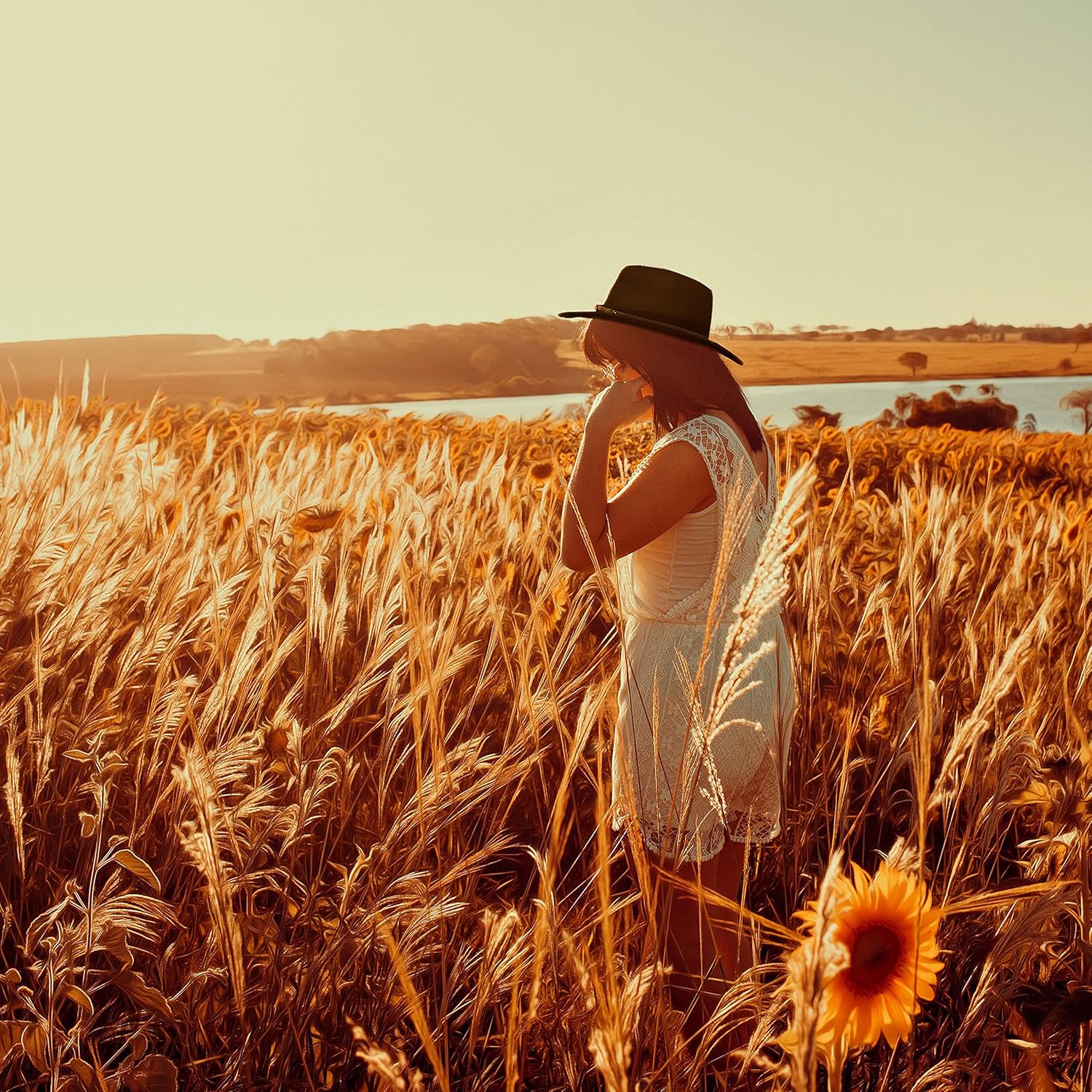 Western Cowboy Hats for Women Men Felt Wide Brim Panama Hat with Belt Buckle - Image 4