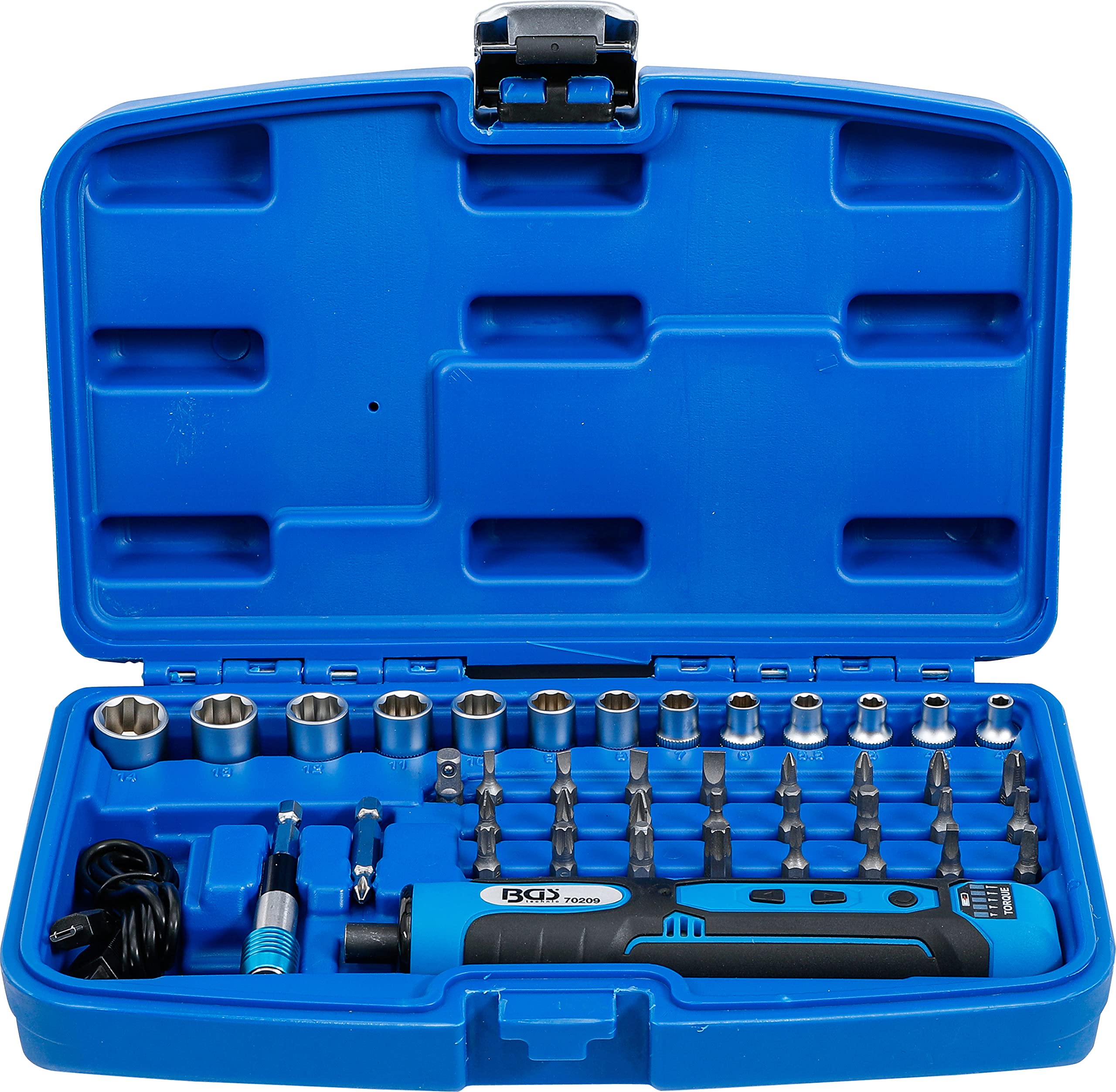 BGS 70209 | Cacciavite a batteria | inclusi serie di bussole e inserti | 41 pz.