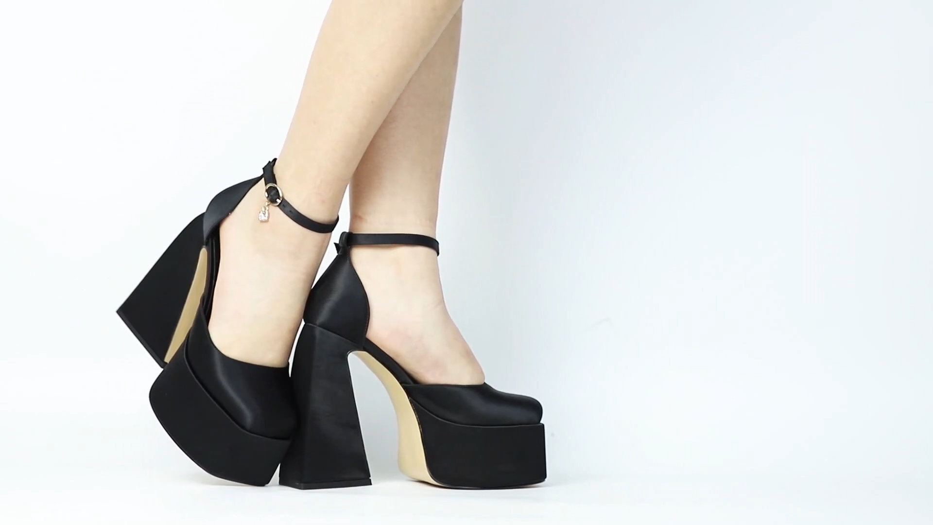 Amazon.com | Goiphrri Black Platform Heels for Women Sexy Chunky