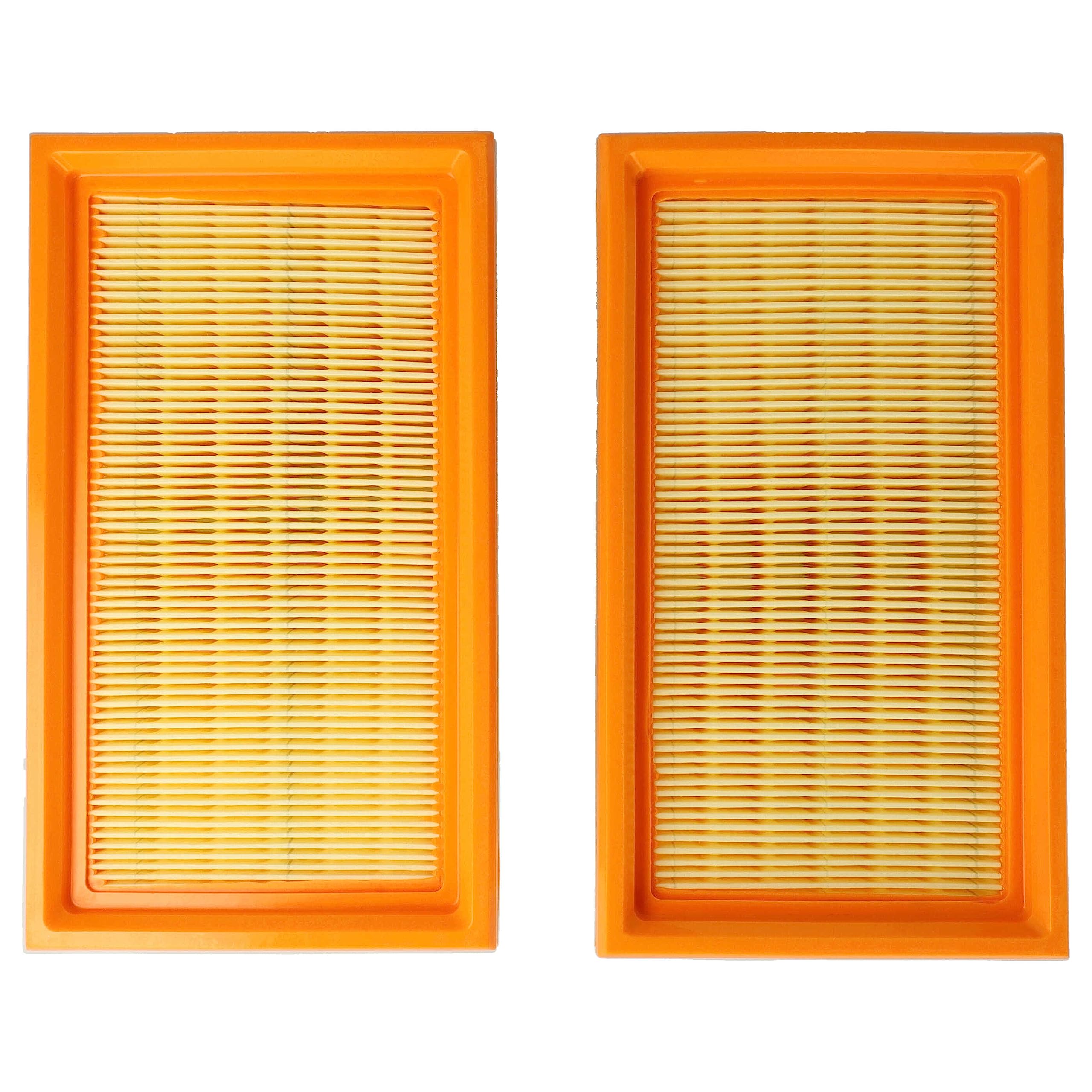 vhbw 2x filtro a pieghe piatte compatibile con Kränzle Ventos 35, 25 aspirapolvere - Elemento filtrante