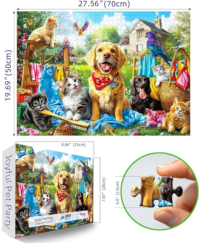 Puzzle para adultos 1000 piezas escena jardín colorido miniatura 2
