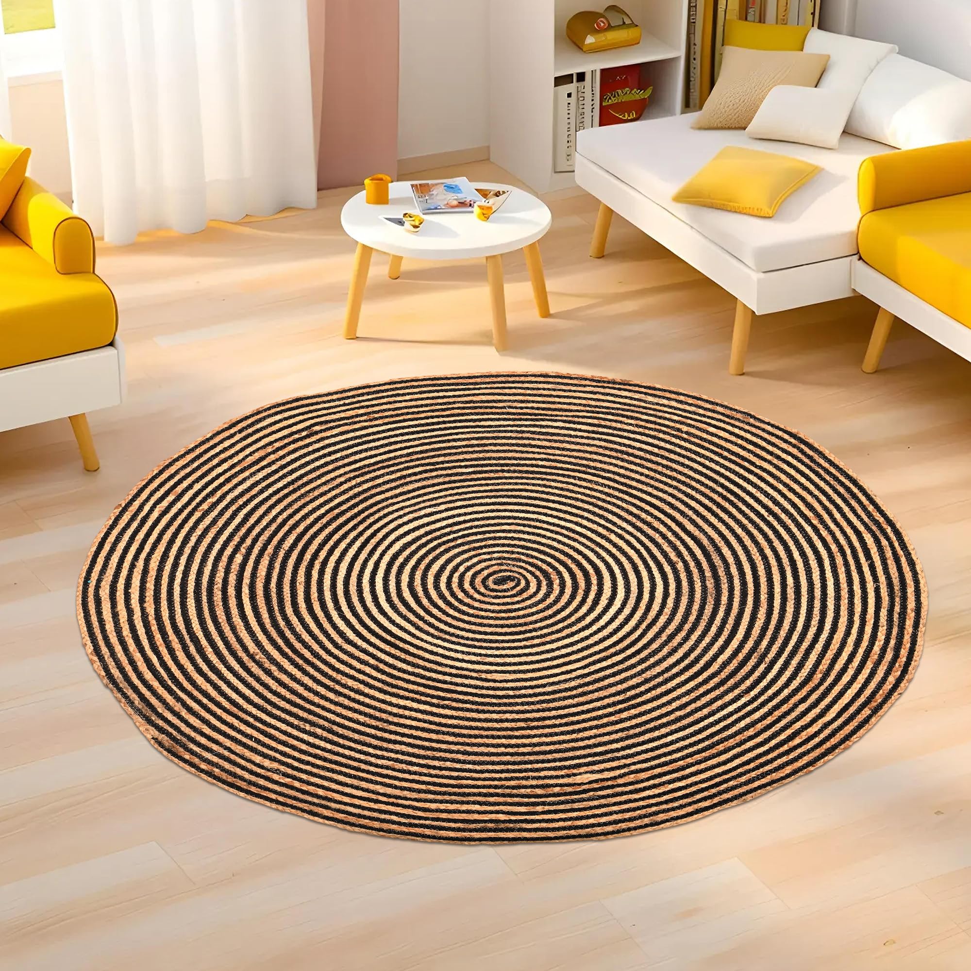 See full amazon price history chart for Kuber Industries 4x4 Feet Round Jute Rug & Carpet for Home/Bedroom | Aesthetic & Natural Looking Floor Rugs for Living Room | Spirals - Light Brown Kuber Industries 4x4 Feet Round Jute Rug & Carpet for Home/Bedroom | Aesthetic & Natural Looking Floor Rugs for Living Room | Spirals - Light Brown (B0DF5BPQ6C) Amazon Price History, Amazon Price Tracker