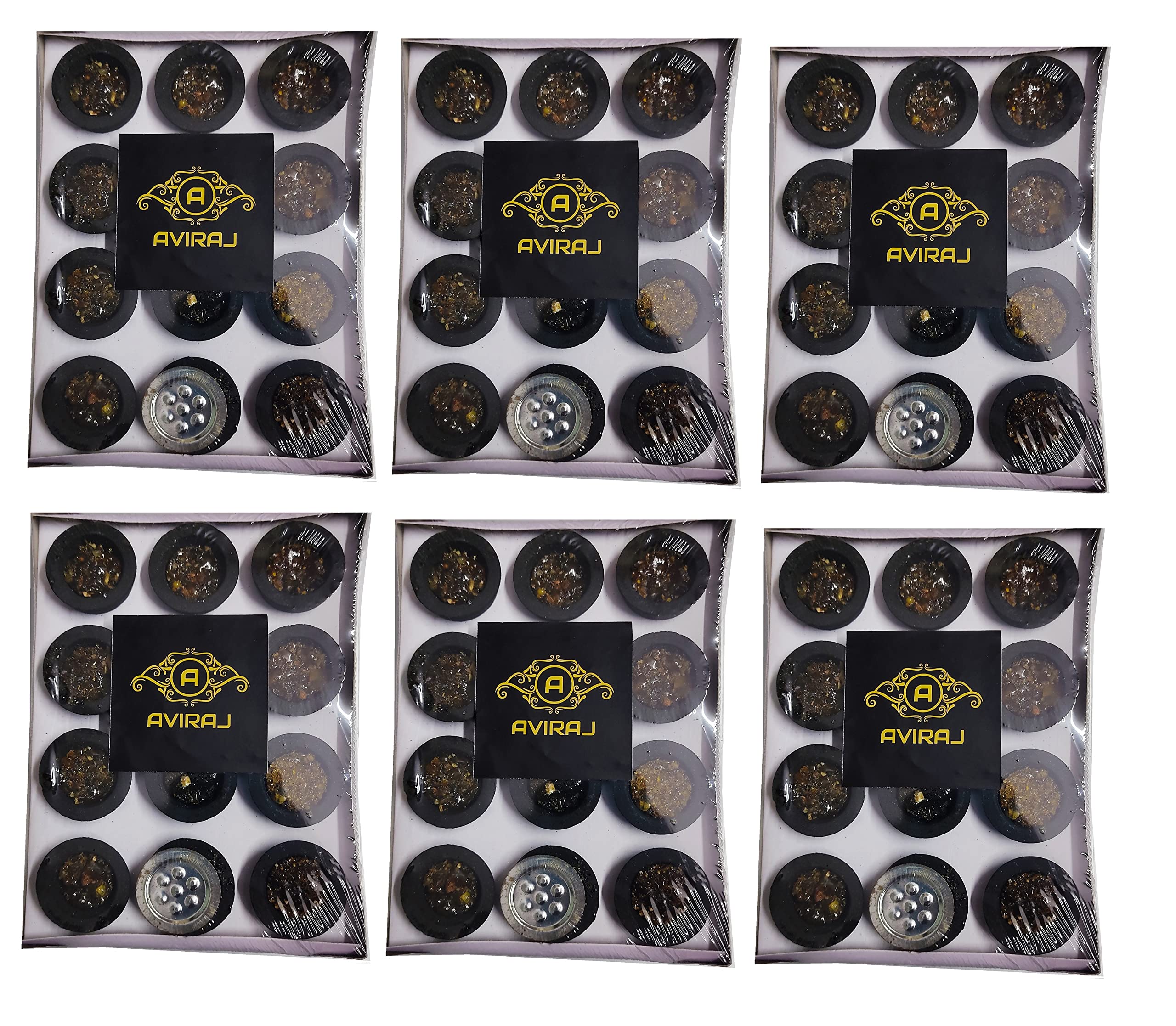 Aviraj(72 Cups) Guggal Dhoop Cup Sambrani Original I Loban Dhoop Cups for Pooja Pack of 6 Tray