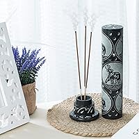 Vista 5 de Crocon Quemador de torre de incienso de mármol negro hecho a mano, forma redonda, diseño Jali, quemador de torre de incienso Portavelas de luz