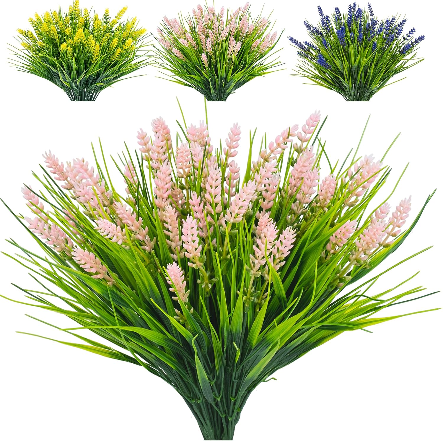 AUMVEYI 12 Bundles Fake Tall Grass Outdoor Artificial