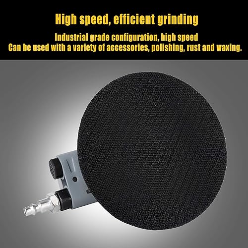 Vista 3 de Lijadora de palma orbital al azar de aire profesional de 6 ", excentricidad de 0.118 in de doble acción lijadora neumática Pro herramientas