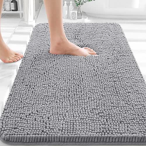 OLANLY Bathroom Rugs 30x20, Extra Soft Absorbent Chenille Bath Rugs,