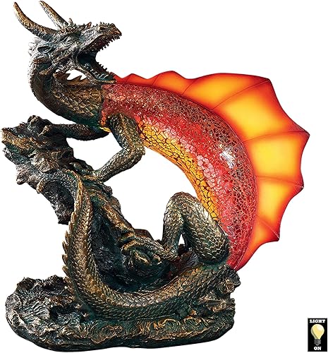 Miniatura 6 de Design Toscano Escultura de cristal de mosaico iluminada del dragón de la víbora, la serpiente