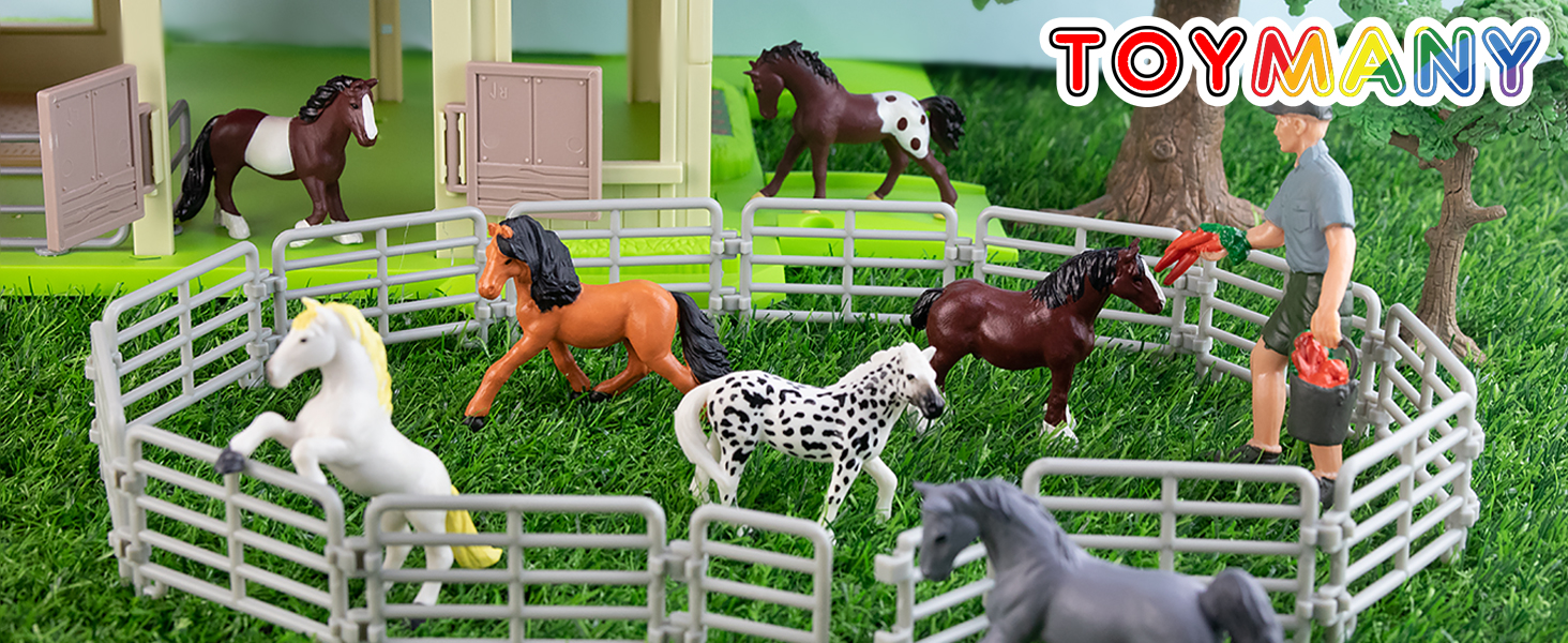 Amazon.co.jp: TOYMANY 動物フィギュア ミニ馬フィギュア リアルな動物