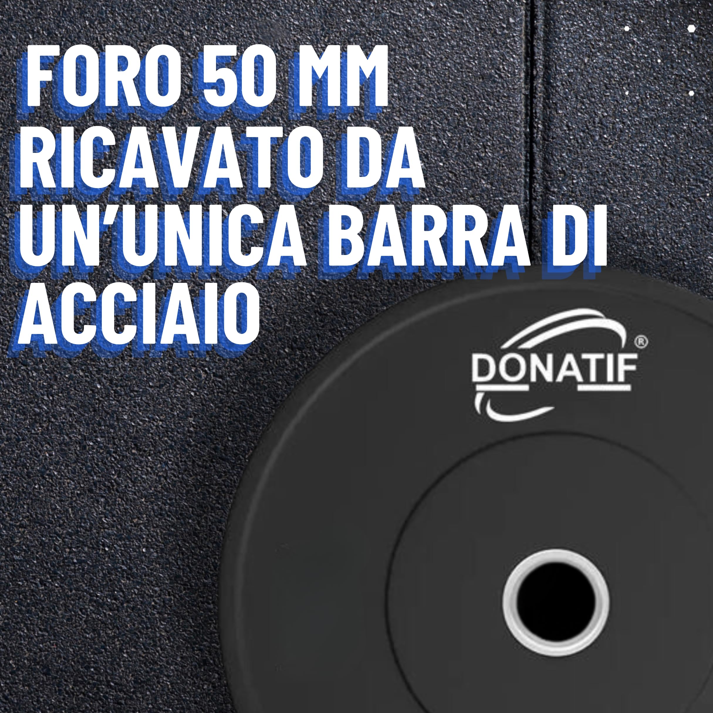 Dischi Palestra per Bilanciere Olimpico 50 mm, Dischi Palestra Bumper, Palestra e Home Gym, Dischi Pesi Palestra, Pesi Bilanciere (1 Disco)
