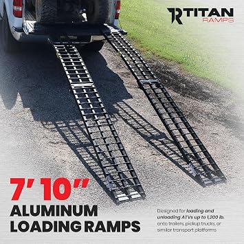 7' 10 ATV Loading Ramps, 1,200 lb, Titan Ramps