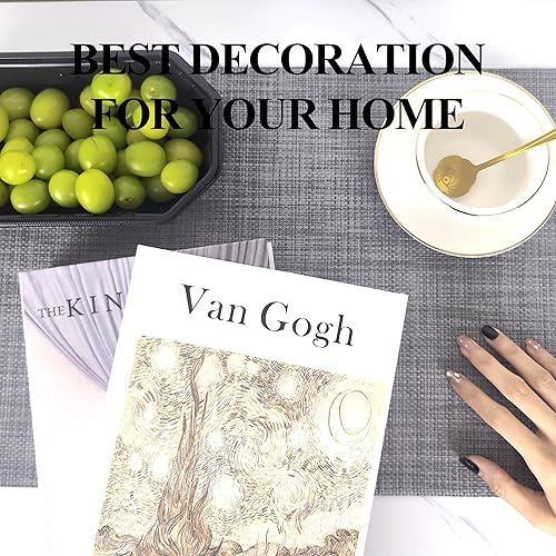 Miniatura 4 de Juego de 4 manteles individuales, antideslizantes, resistentes al calor, lavables y duraderos, de vinilo de PVC, para decoración de mesa de cocina,