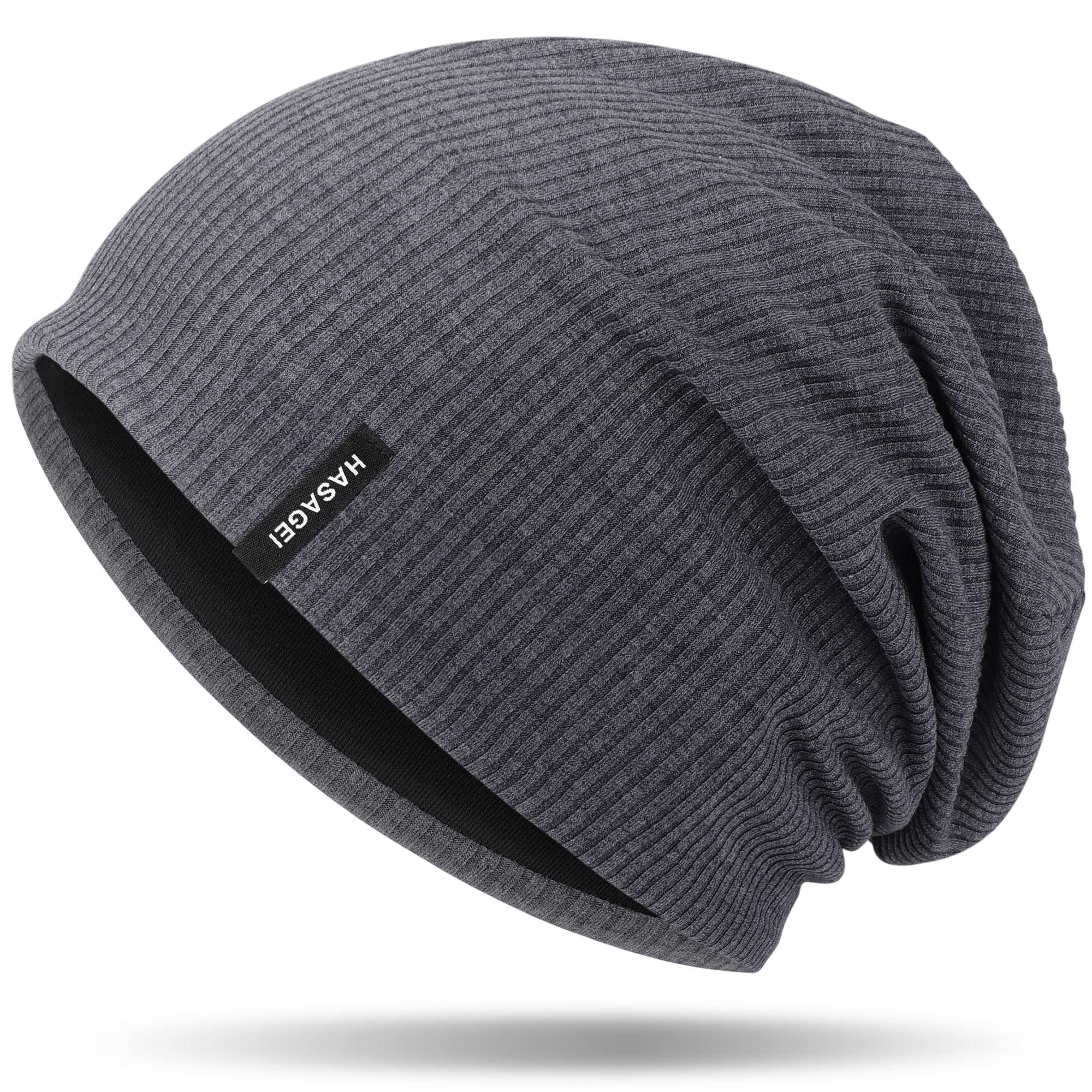 HASAGEI Czapka męska damska, czapka beanie, przejściowa, miękka, cienka czapka, lekka, modna czapka z dżerseju, czapka beanie, uniseks, czapka z chemii, idealna na wszystkie pory roku
