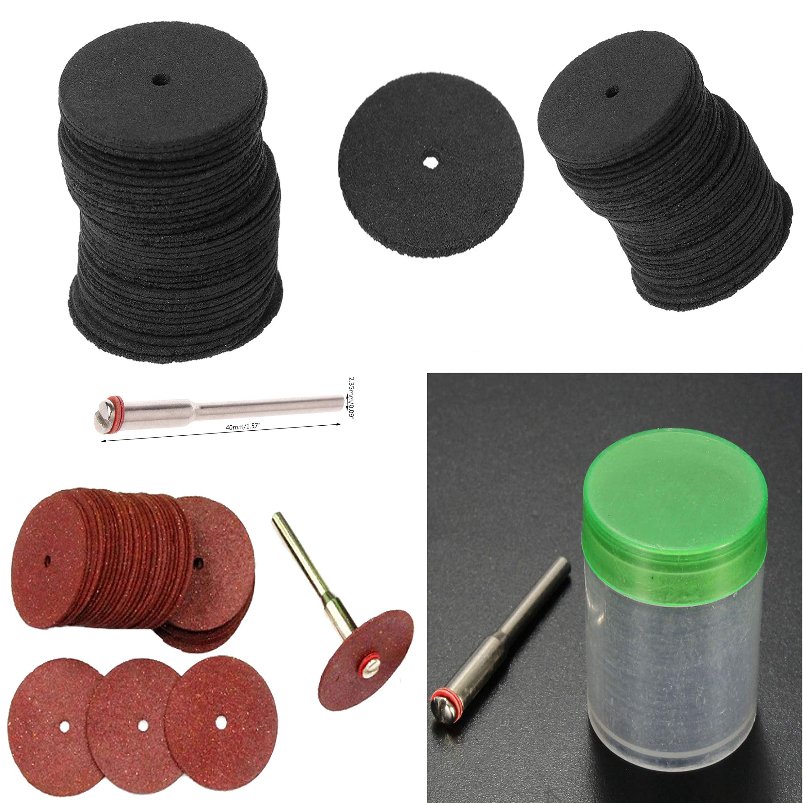 DIY Crafts Pack Of 100 Pcs 50+50, Multi, 2 Pcs Mandrel/Connecting Shank, 24mm Abrasive, Cutting Discs Reinforced Cut Off Grinding Wheels(Pack Of 100 Pcs 50+50, Multi, 2 Pcs Mandrel/Connecting Shank)-image-26