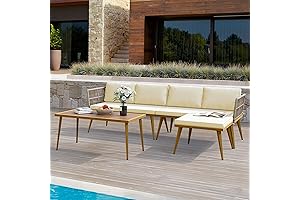 YITAHOME 4-Piece Mid Century Modern Outdoor Furniture Set