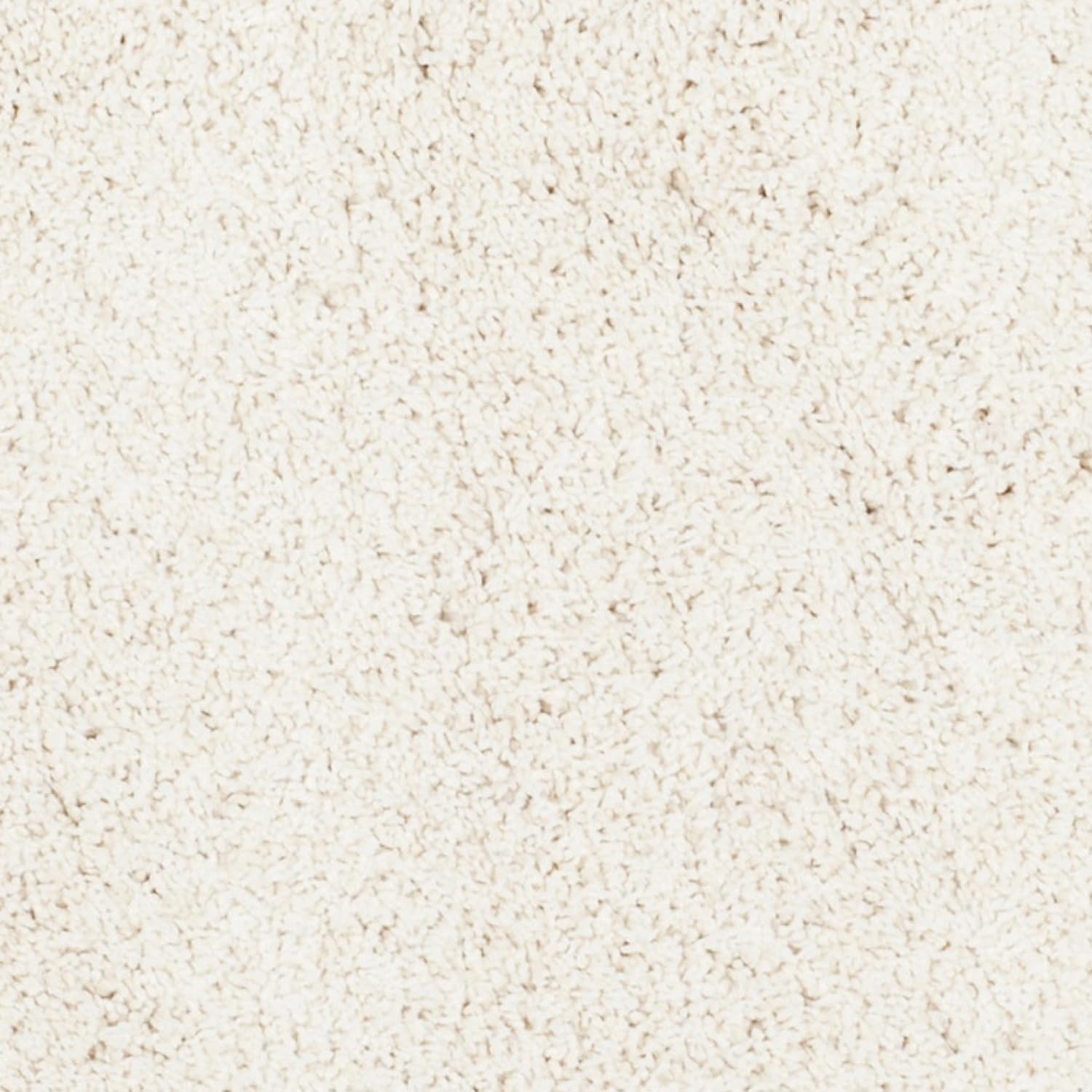 SAFAVIEH Milan Shag Collection Area Rug - 5'1" Round, Ivory, Solid Design, Non-Shedding & Easy to Clean, Plush Thick Pile, Ideal for Living Room, Bedroom (SG180-1212)
