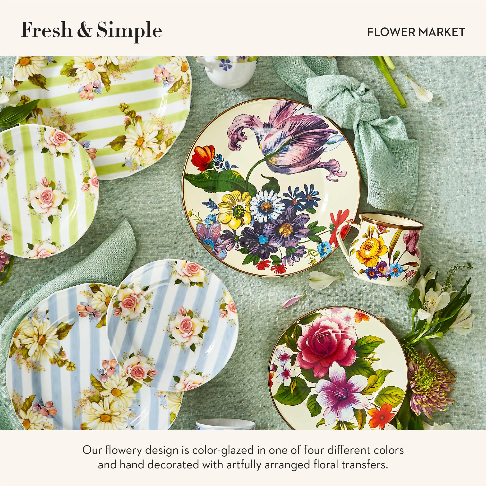MACKENZIE-CHILDS コートリー　エナメルディナープレート Amazon.com | MACKENZIE-CHILDS Enamel Dinner Plate