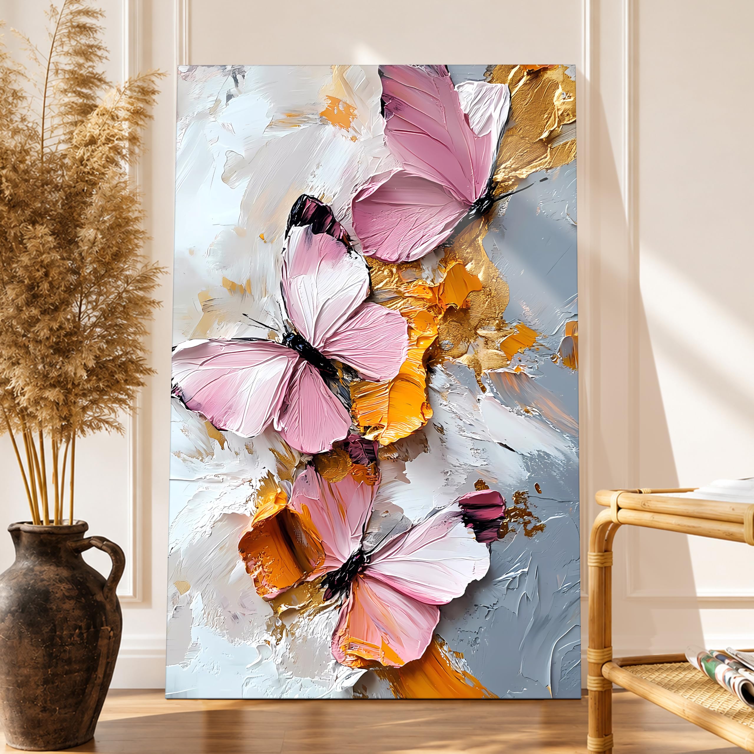 Butterfly Floral Canvas Art - Stunning Wall Decor -2