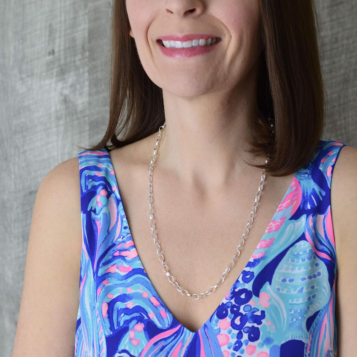 Wellesley Row Classic Charm Necklace in Sterling Silver - Image 3