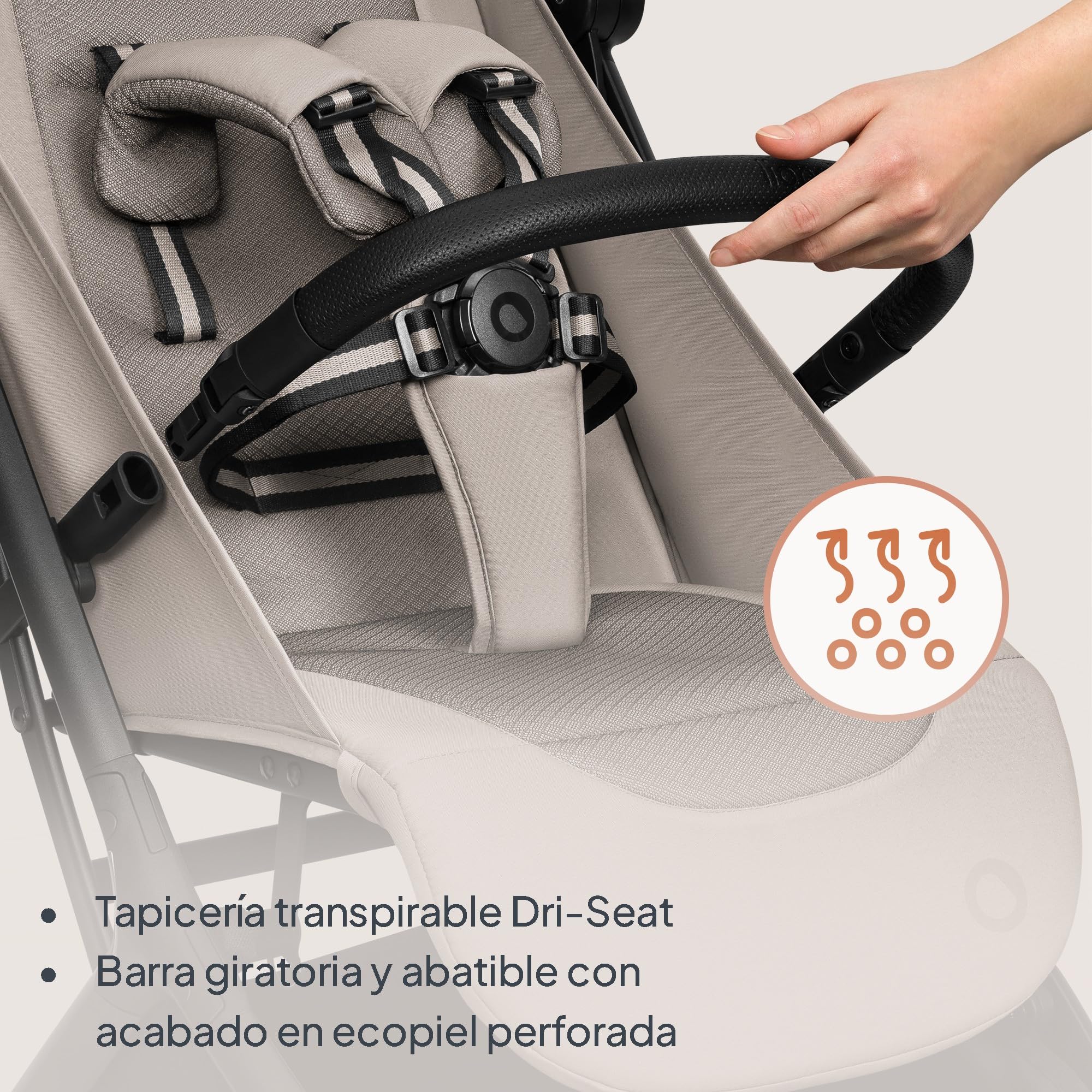 Lionelo Sia Silla de Paseo Ligera y Ultracompacta para Viaje, hasta 22 kg, Ultraligera 5,9 kg, Respaldo Reclinable Tumbado, Capota XXL Impermeable UPF50+ Impermeablee, Mosquitera, Hebilla magnética | Respaldo reclinable, capota XXL UPF50+, ruedas amortigu