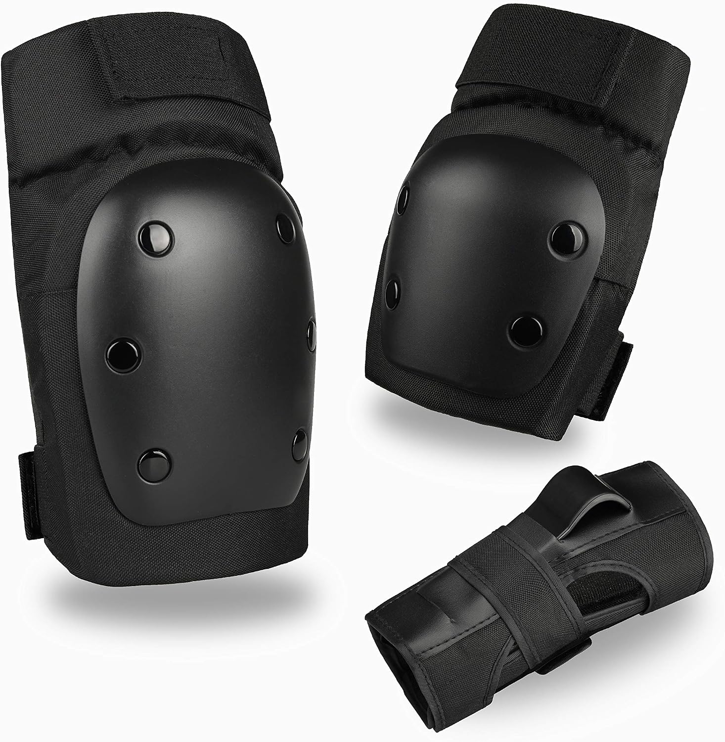 Knee Pads Elbows Pads Wrist Guards 3 in 1 Safety Protective Gear Set for Skateboarding, Inline Roller Skating BMX Bicycle Scooter