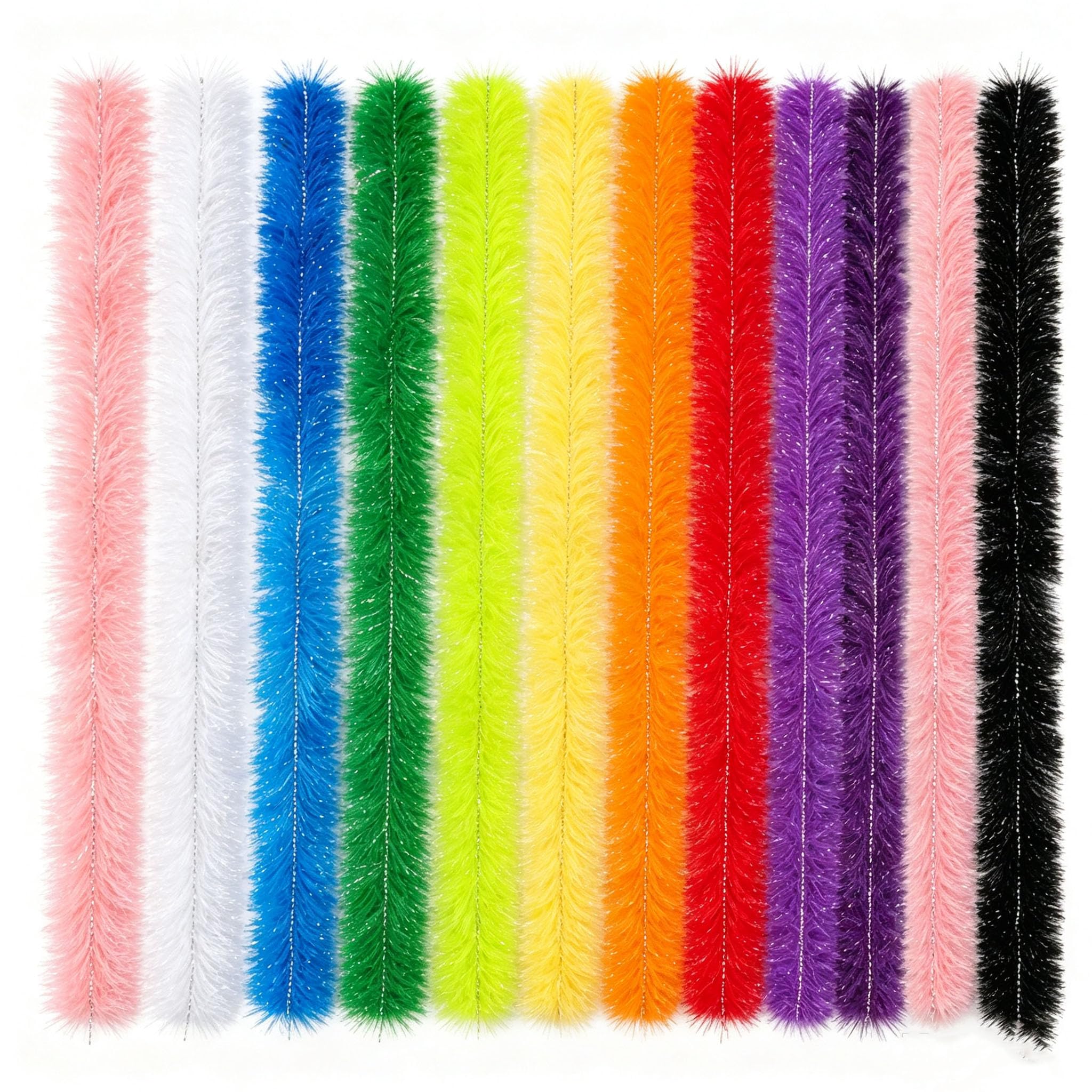 12Pcs Feather Decorations, Feather Boas Multipack, Feather Scarf, Assorted Colours