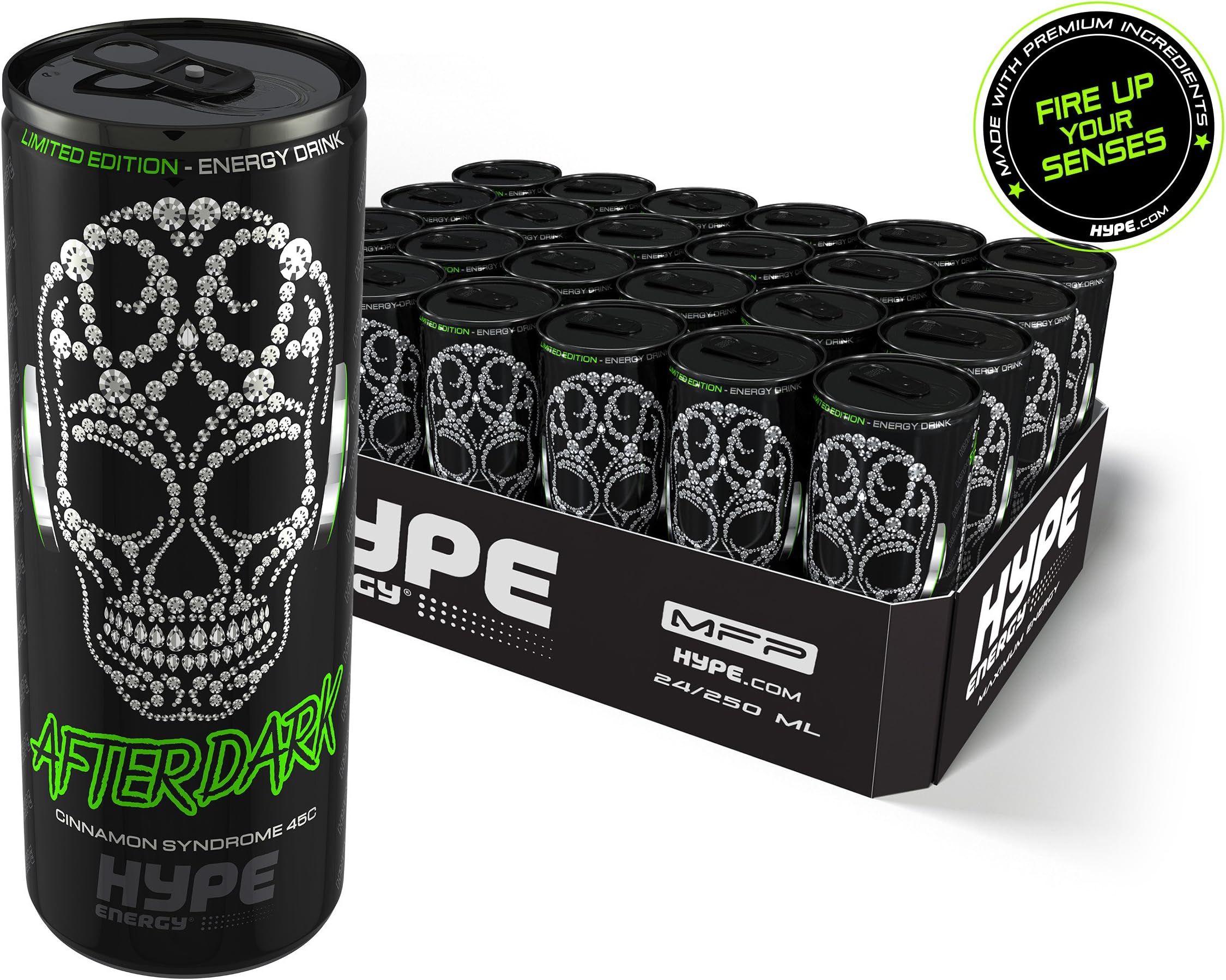 Hype Energy AFTERDARK 250ml Cinnamon Spicy Drink, Mixer for Party (Pack of 24)