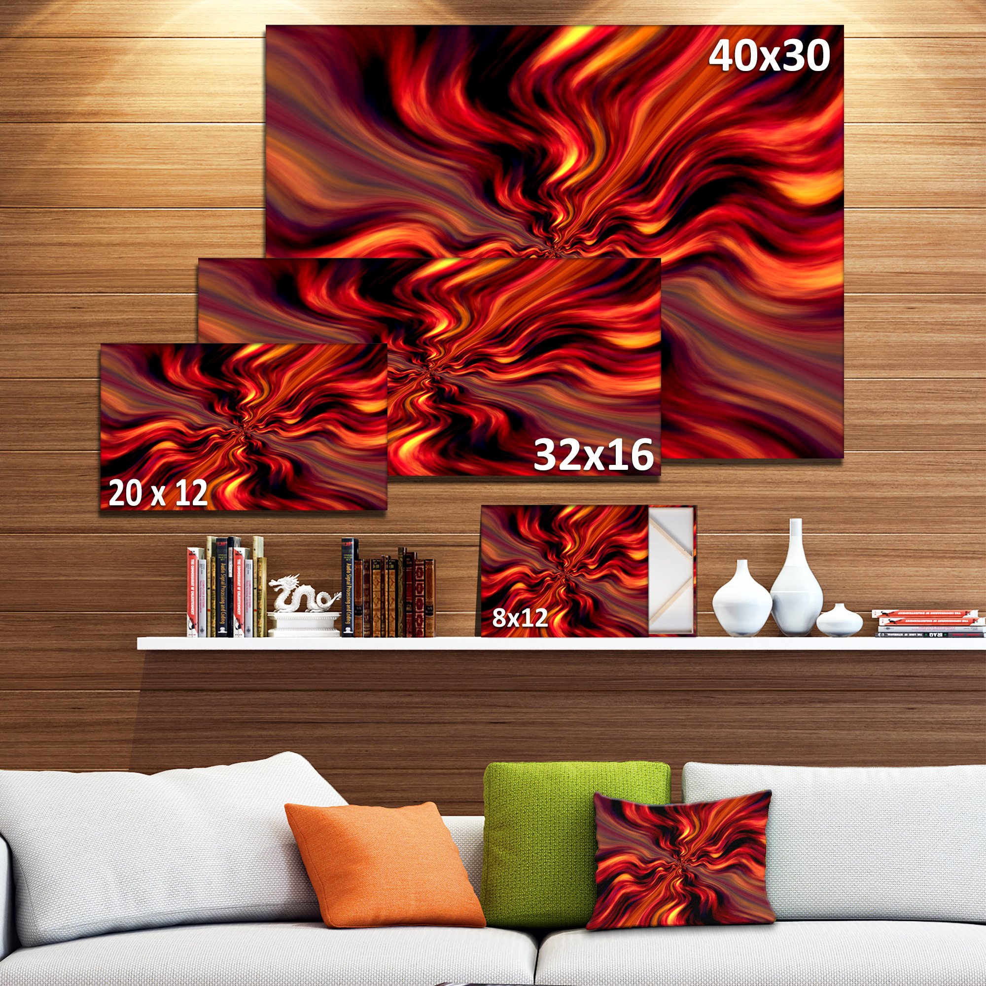 アート、グラフィック Amazon.co.jp: DesignArt pt8262 – 32 – 16レッドinfinity