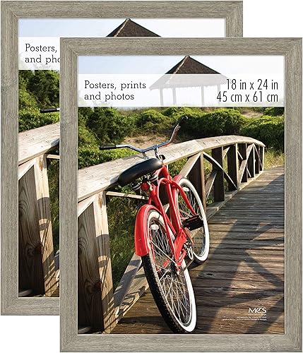 Miniatura 54 de MCS - Marco para póster con estilo de museo, veta de madera blanca, para colgar vertical y horizontal en la pared, marco grande para fotos, pósters